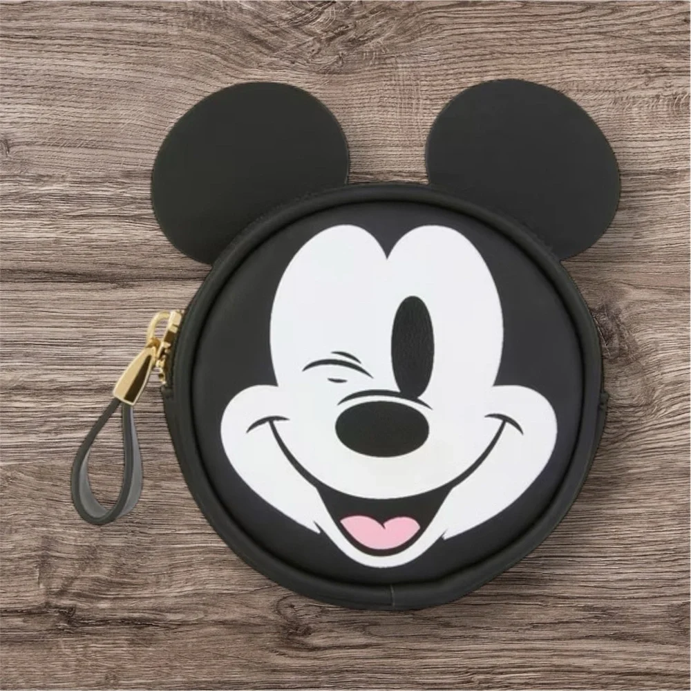 Disneys Winking Mickey Mouse Black Coin Purse NWT